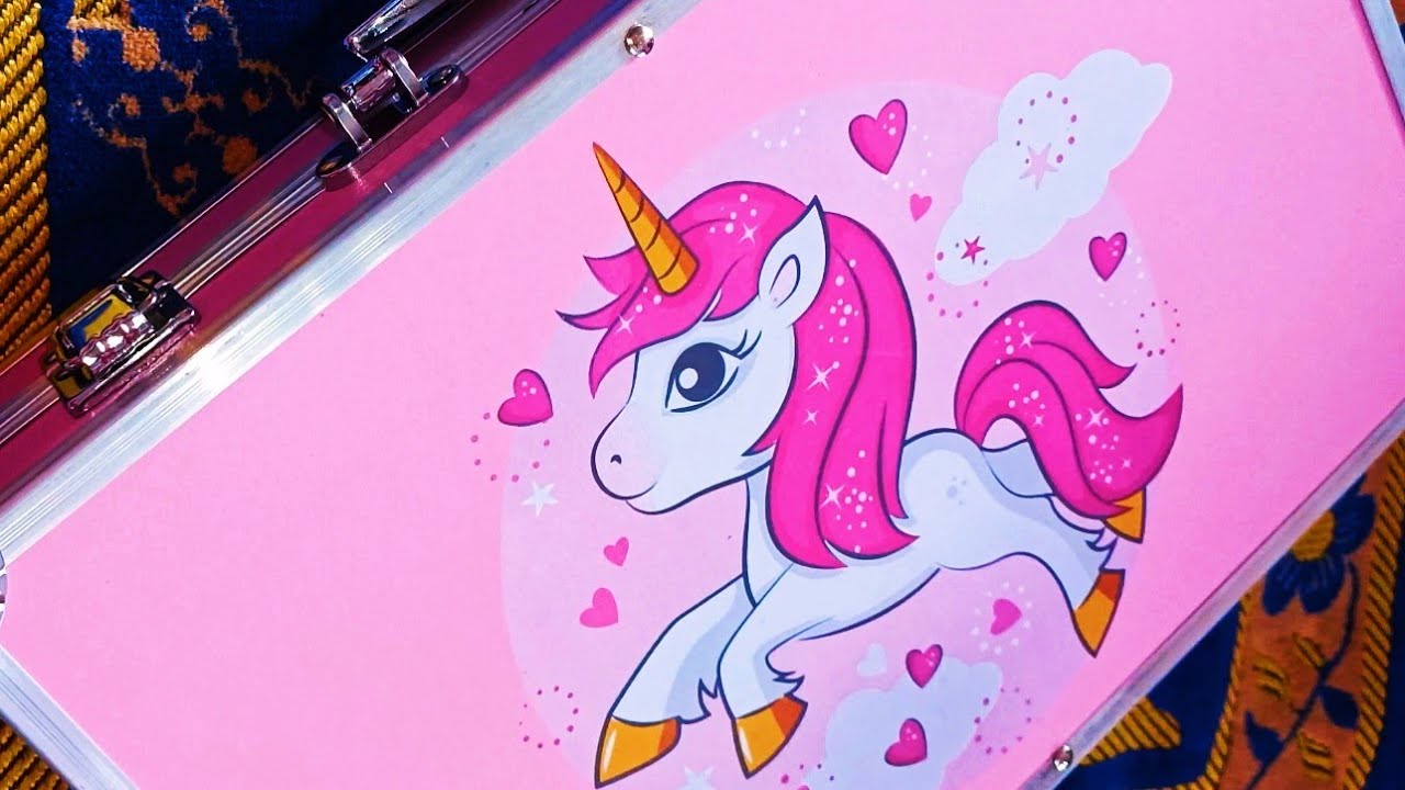 145 pcs Painting Set unboxing video || unicorn painting set unboxing video