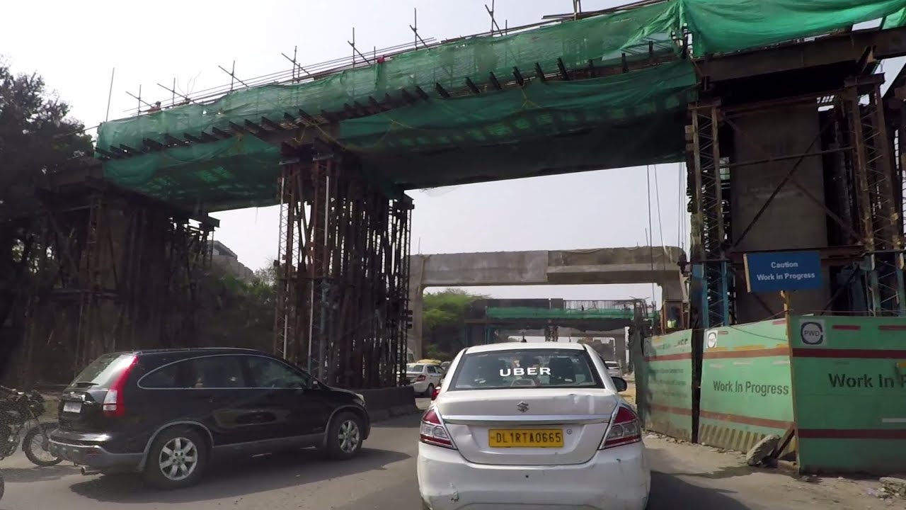 Driving in Delhi (Outer Ring Road) - India