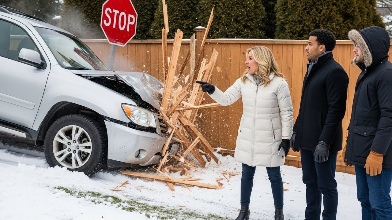 HOA Karen Crashed Into My Fence In The Snow, Then Demanded I Pay For Her Repairs