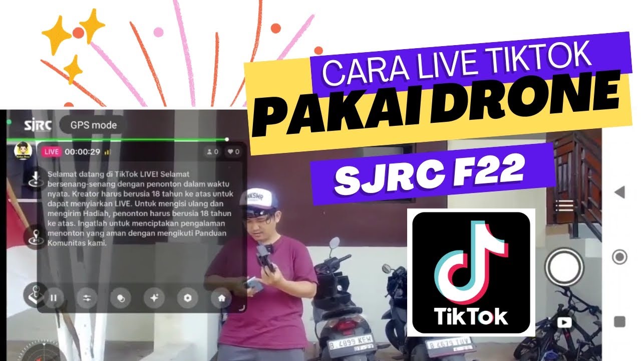 Cara live tiktok pakai drone SJRC F22 F22s