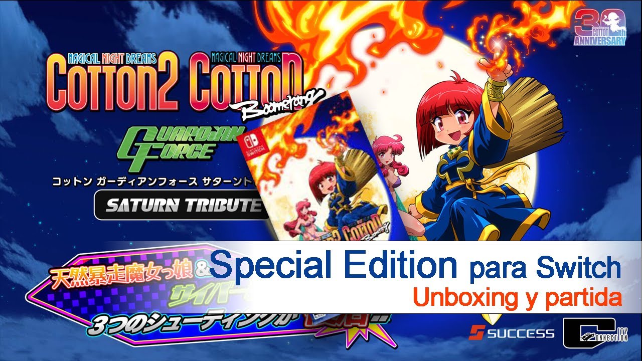 Cotton Guardian Force Saturn Tribute - Switch Unboxing y partida