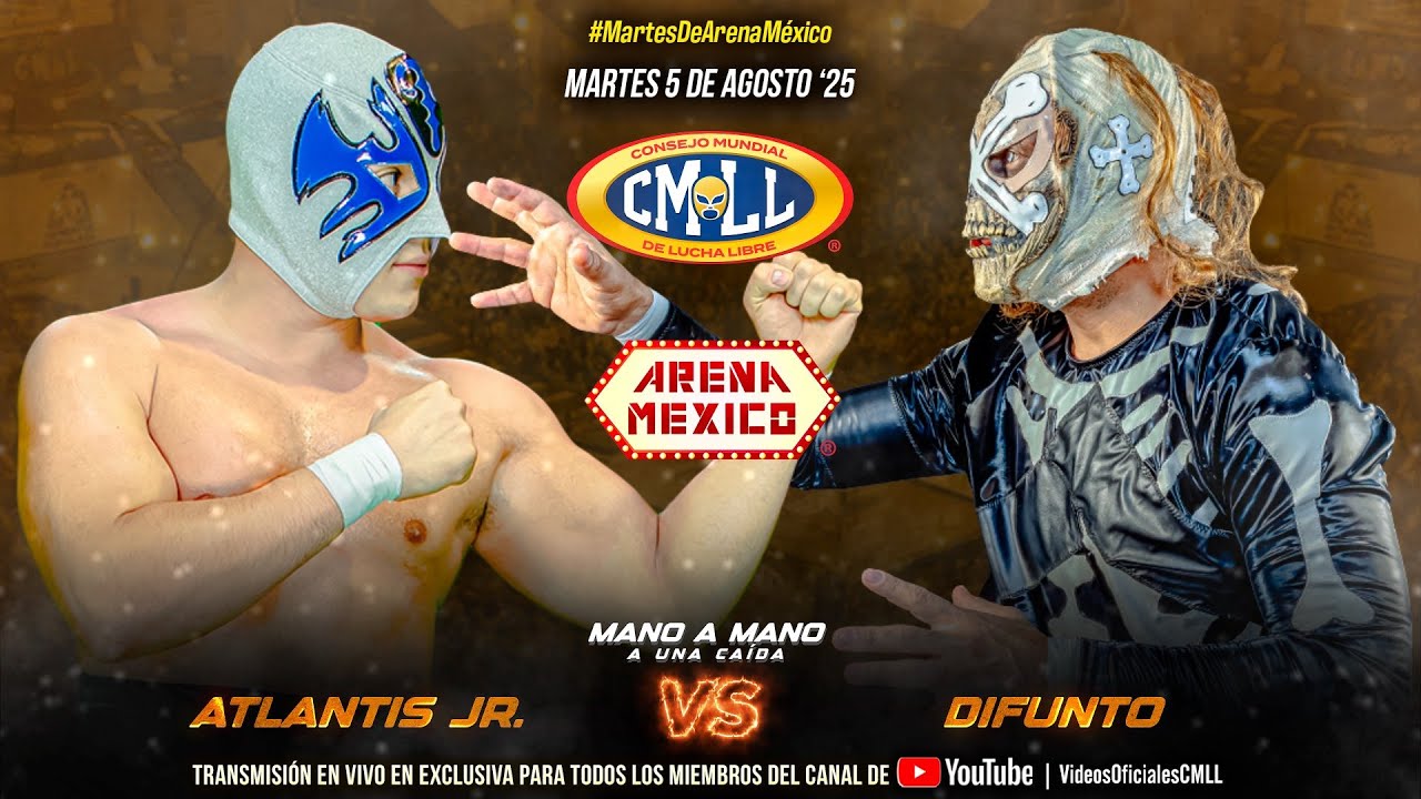 CMLL HIGHLIGHTS  05 DE AGOSTO 2025 || ATLANTIS JR. VS DIFUNTO