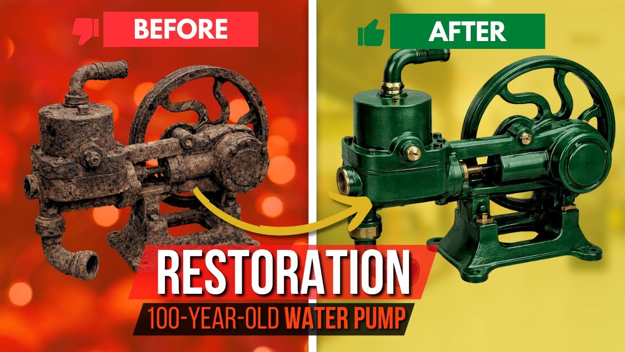 100-Year-Old Rusty Water Pump Restoration - Can It Be Saved?