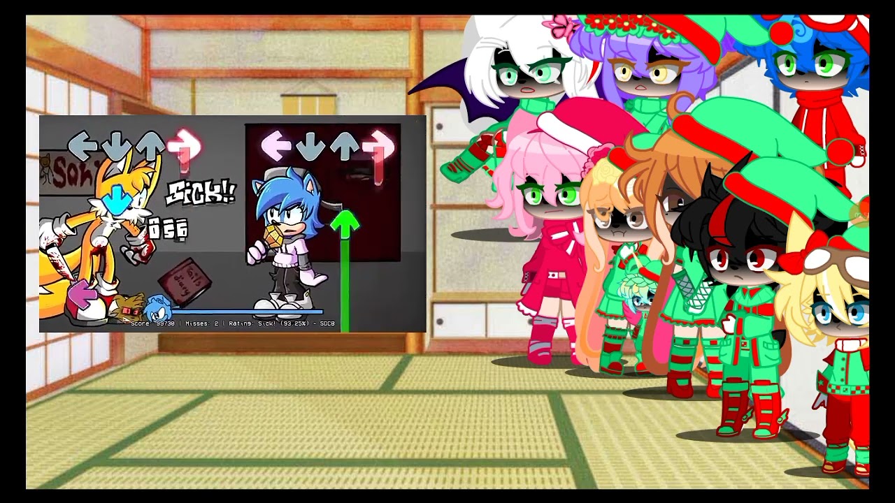 Sonic And Friends React To Tails Diary Fnf [Christmas Outfits 💚❤️]