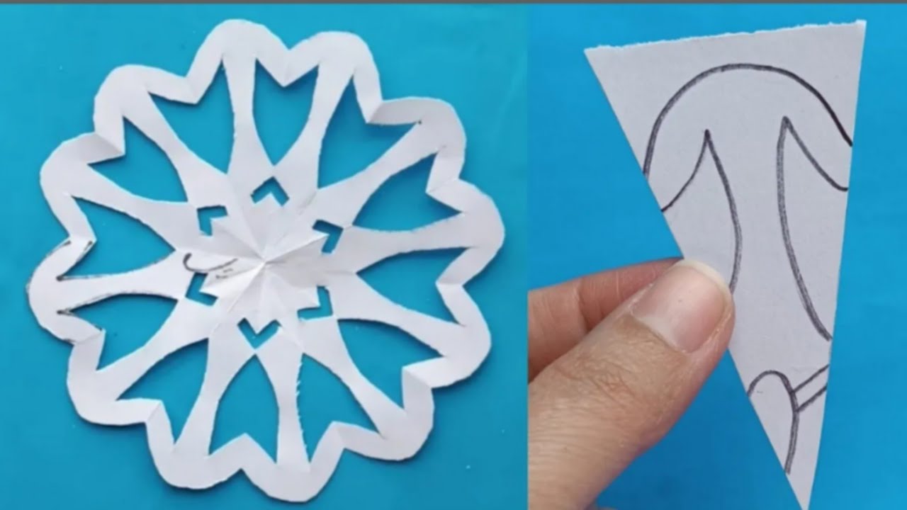 Paper snowflake #How to make easy paper snowflakes #christmas decoration ideas#part324