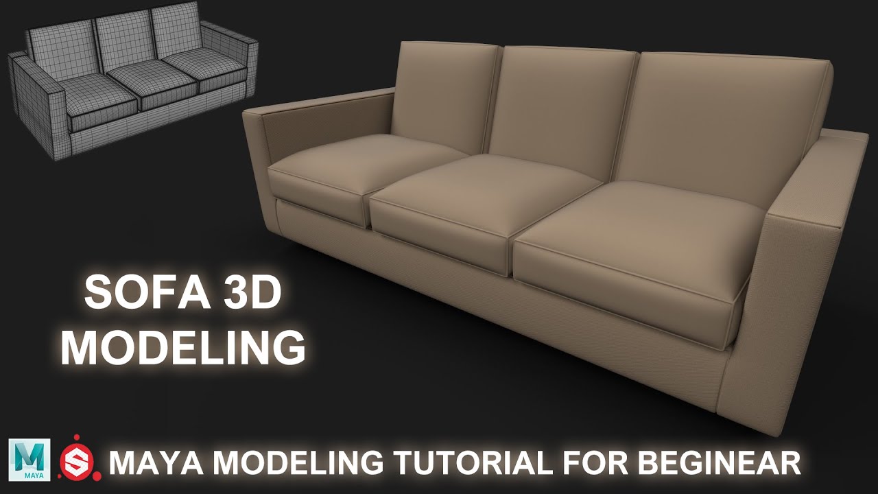 Autodesk Maya 2023 Modeling Tutorial l Sofa Modeling in MAYA