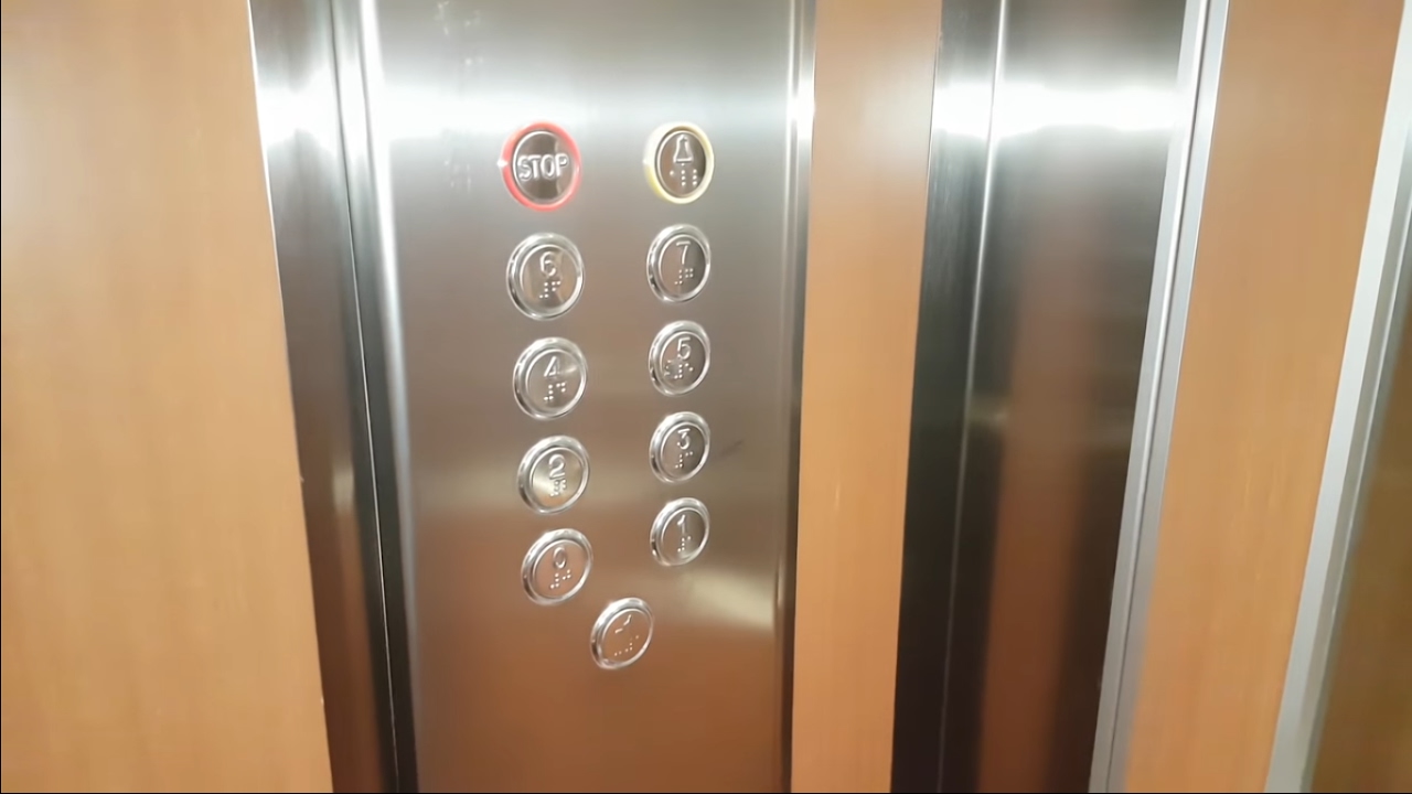 BUSTED! Elegant 1963 Del Bo (Reb. Del Bo) MRL Traction Elevator@Viale Raffaello 50, Naples, Italy