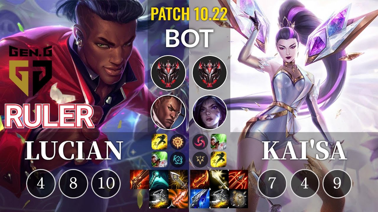 GEN Ruler Lucian vs Kai'Sa Bot - KR Patch 10.22