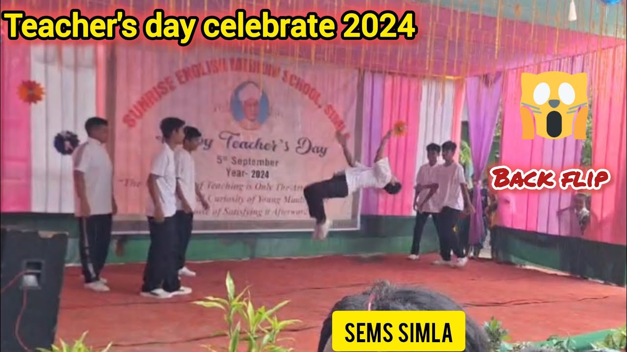 Remix dance by class 9 boys || Sunrise English Medium school Simla teacher's day celebration ||