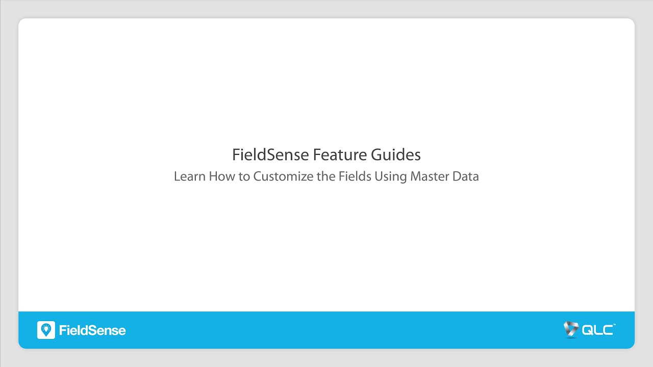 How to Use Master Data in FieldSense Custom Forms