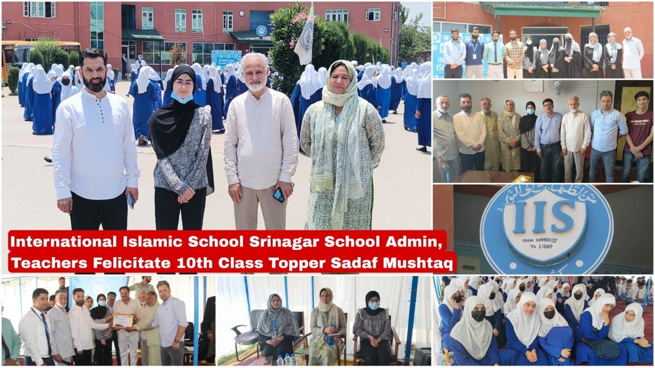 International Islamic School Srinagar Holds Function To Felicitate Its Topper Student Sadaf Mushtaq