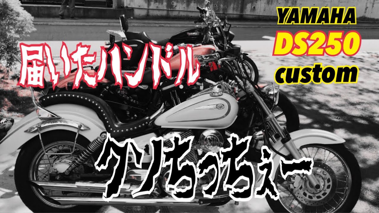 DS250 カスタム計画 ハンドル交換& Fフォーク延長 編