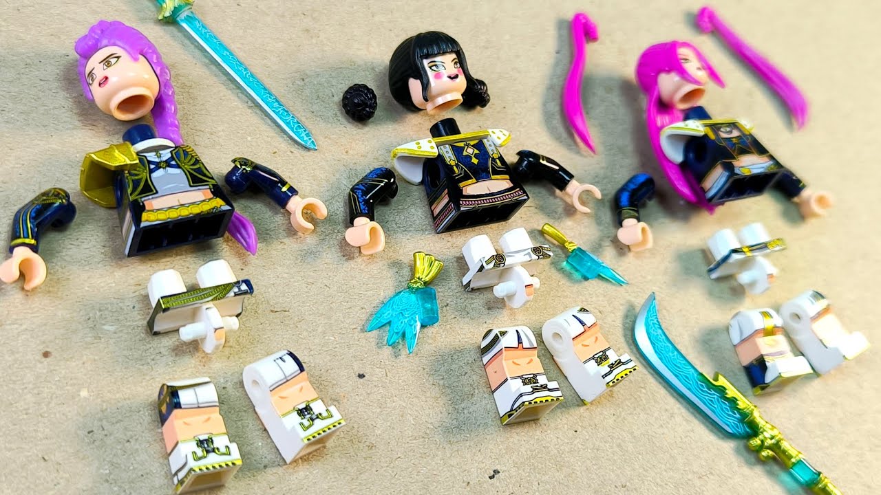 lego kpop demon hunters | Rumi zoey Mira black suit | minifigures lego unofficial 