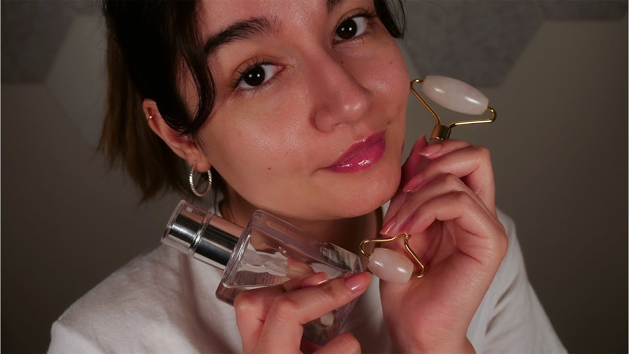 ASMR Doing My Daytime Skincare Routine (Whispering, Tapping, Cozy Vibes)