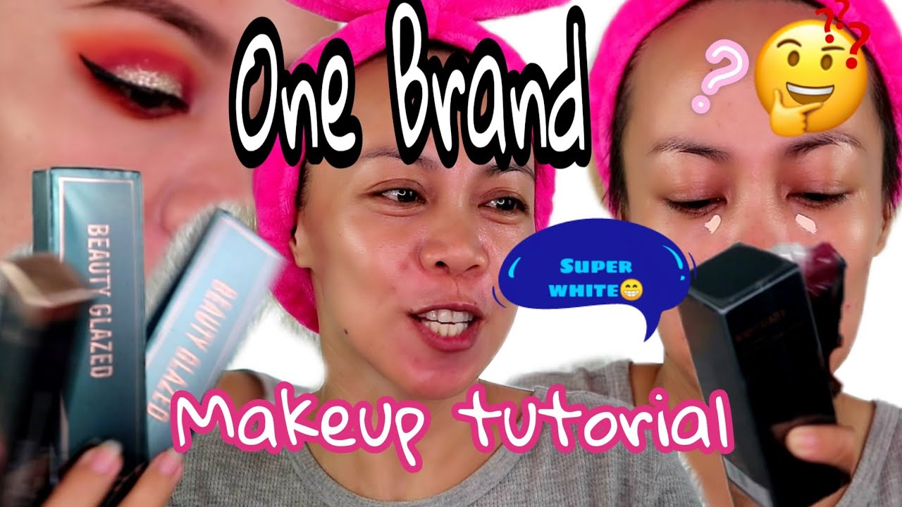 How to use Beauty Glazed Cosmetics One Brand Makeup Tutorial BEAUTY Glazed Cosmetics Review
