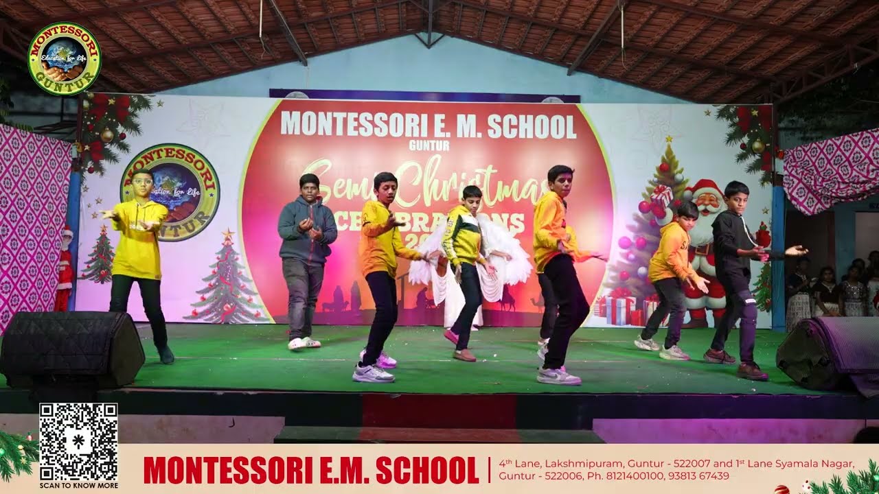 Ambaramandhu Sambaramaye | Christmas Dance | Montessori English Medium School - Guntur