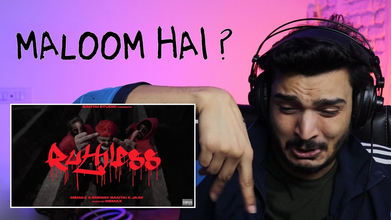 EMIWAY X MEMAX X JAXK - RUTHLESS (OFFICIAL MUSIC VIDEO) | Reaction | Rtv Productions