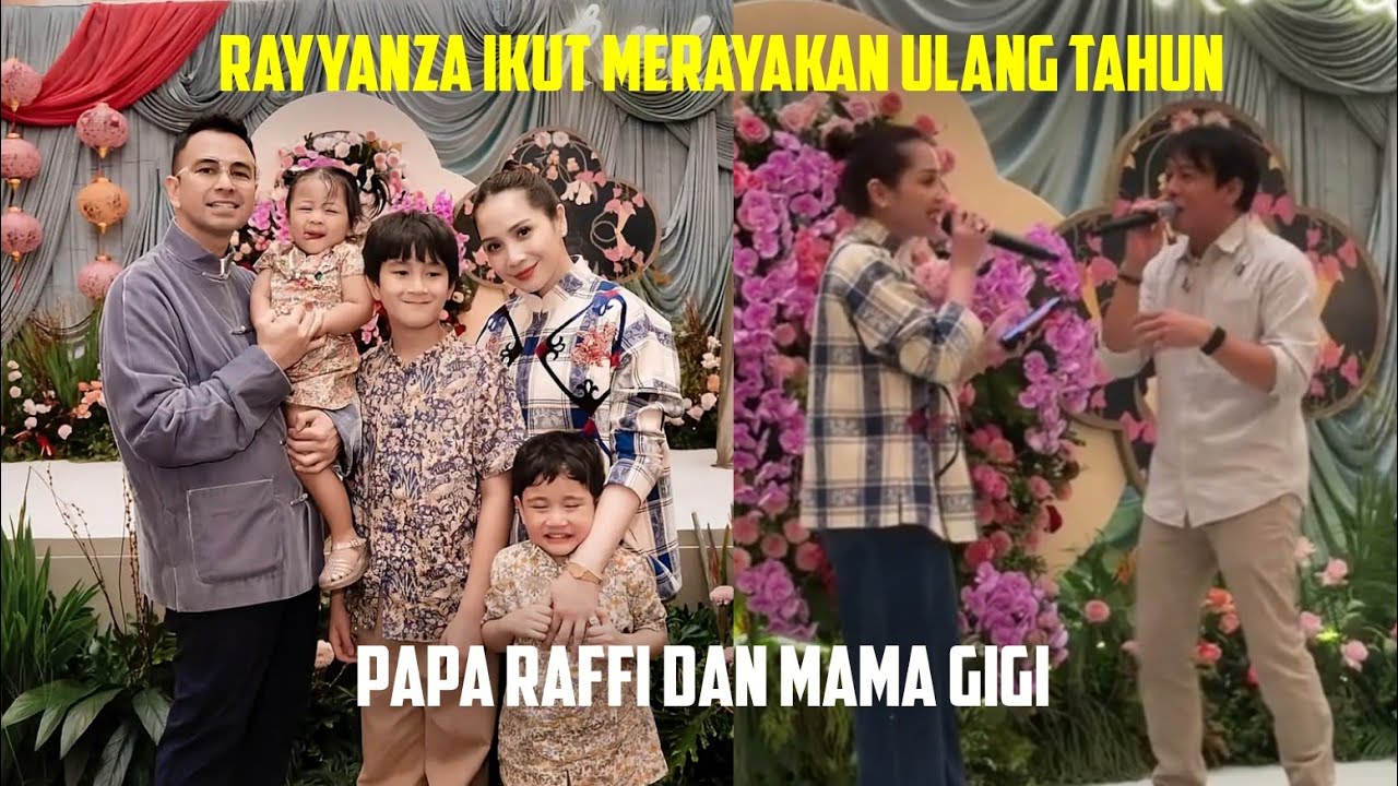 RAYYANZA IKUT MERAYAKAN ULANG TAHUN PAPA RAFFI DAN MAMA GIGI