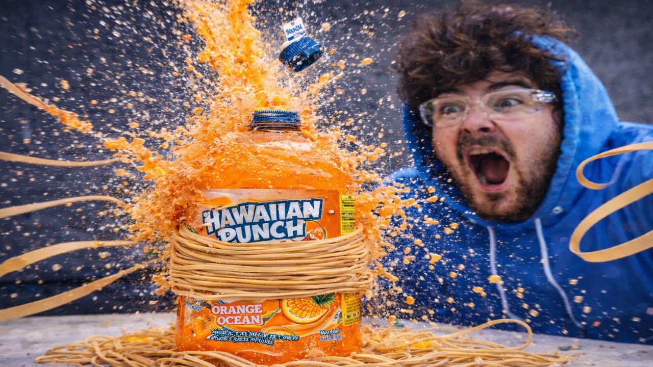 Rubber bands vs Hawaiian punch orange￼