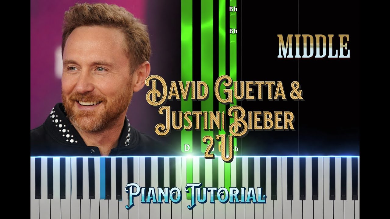 2u   David Guetta Middle Piano Tutorial
