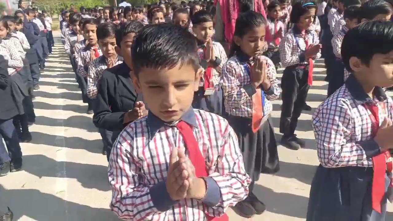 Daily assembly by class 2nd #school #dailyassembly #rajgarh #isacademy #new #update #viral 