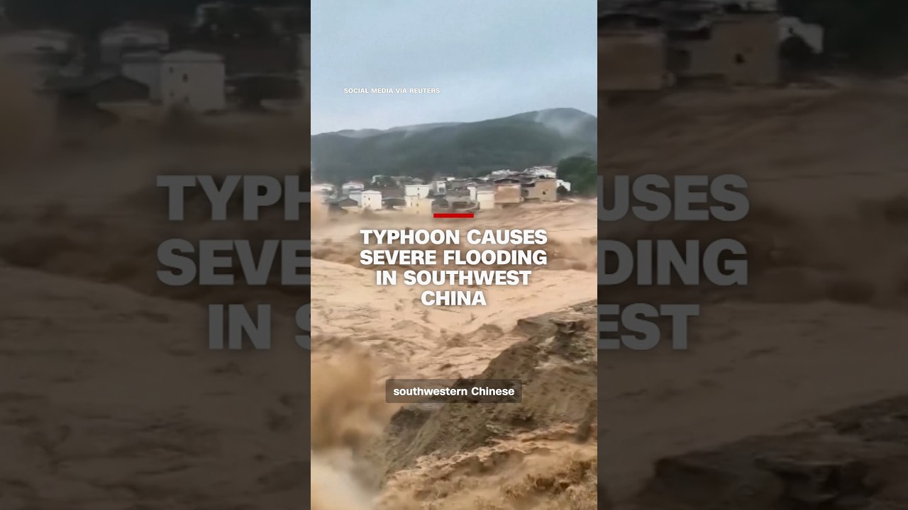 Typhoon causes severe flooding in southern China