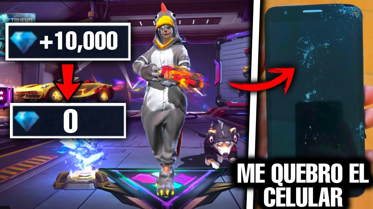 LE GASTO +10,000 DIAMANTES A MI MAMÁ Y ME TIRO MI CELULAR DEL SEGUNDO PISO 😔 FREE FIRE