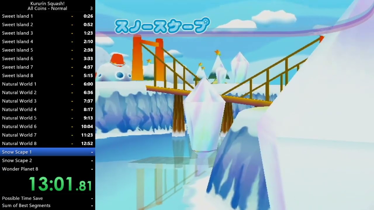 Kururin Squash! All Coins Speedrun in 1:01:50