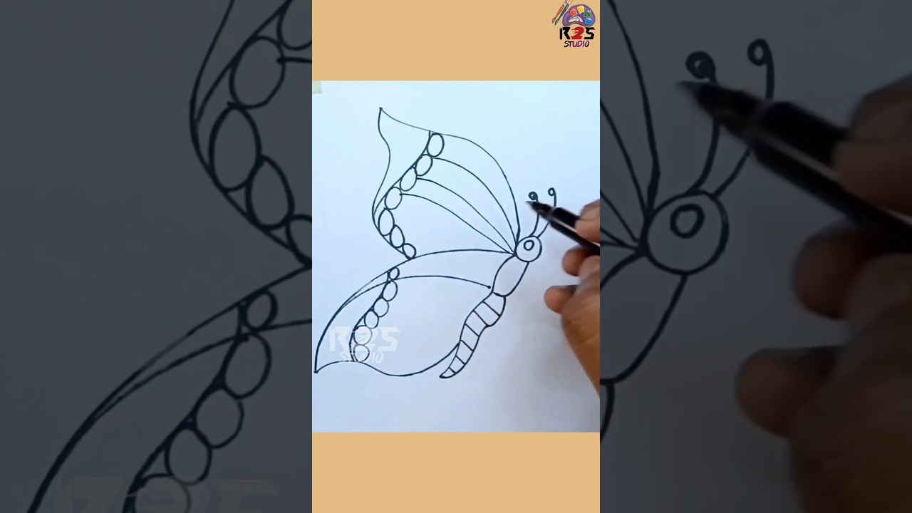 Charcoal Butterfly🦋 Sketching #artwork #viral #shortvideo #shorts #creative #satisfying