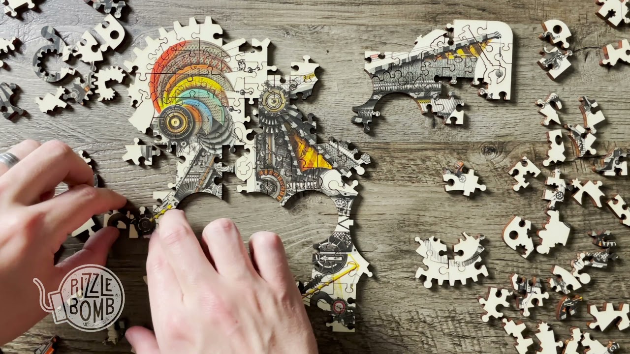 Artifact Puzzles - Mechanical Griffin Wooden Puzzle Timelapse