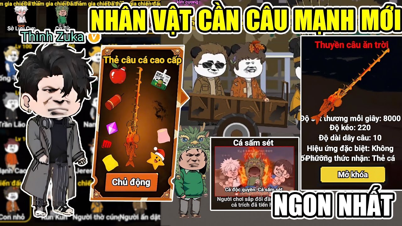 PHÁT HIỆN UPDATE NHÂN VẬT NPC MỞ KHOÁ CẦN CÂU MỚI SIÊU MẠNH CÂU CÁ VẠN CÂN 