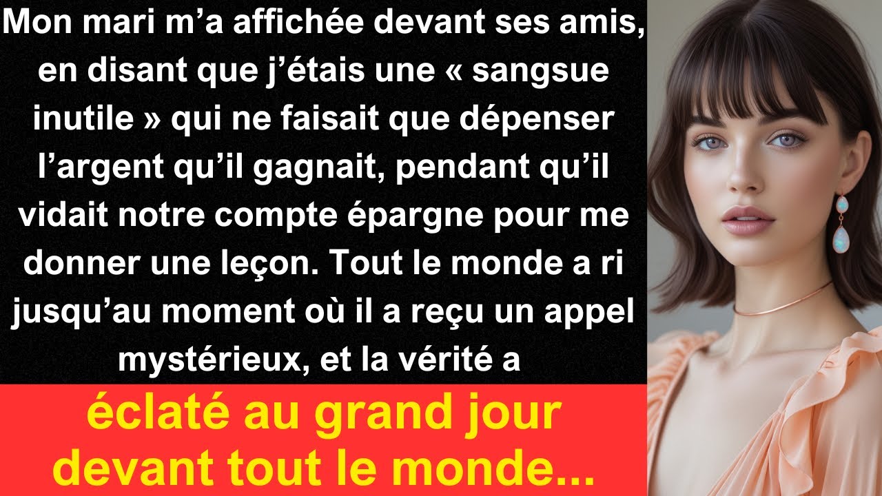 Mon mari m’a affichée devant ses amis, en disant que j’étais une « sangsue inutile » qui ne...