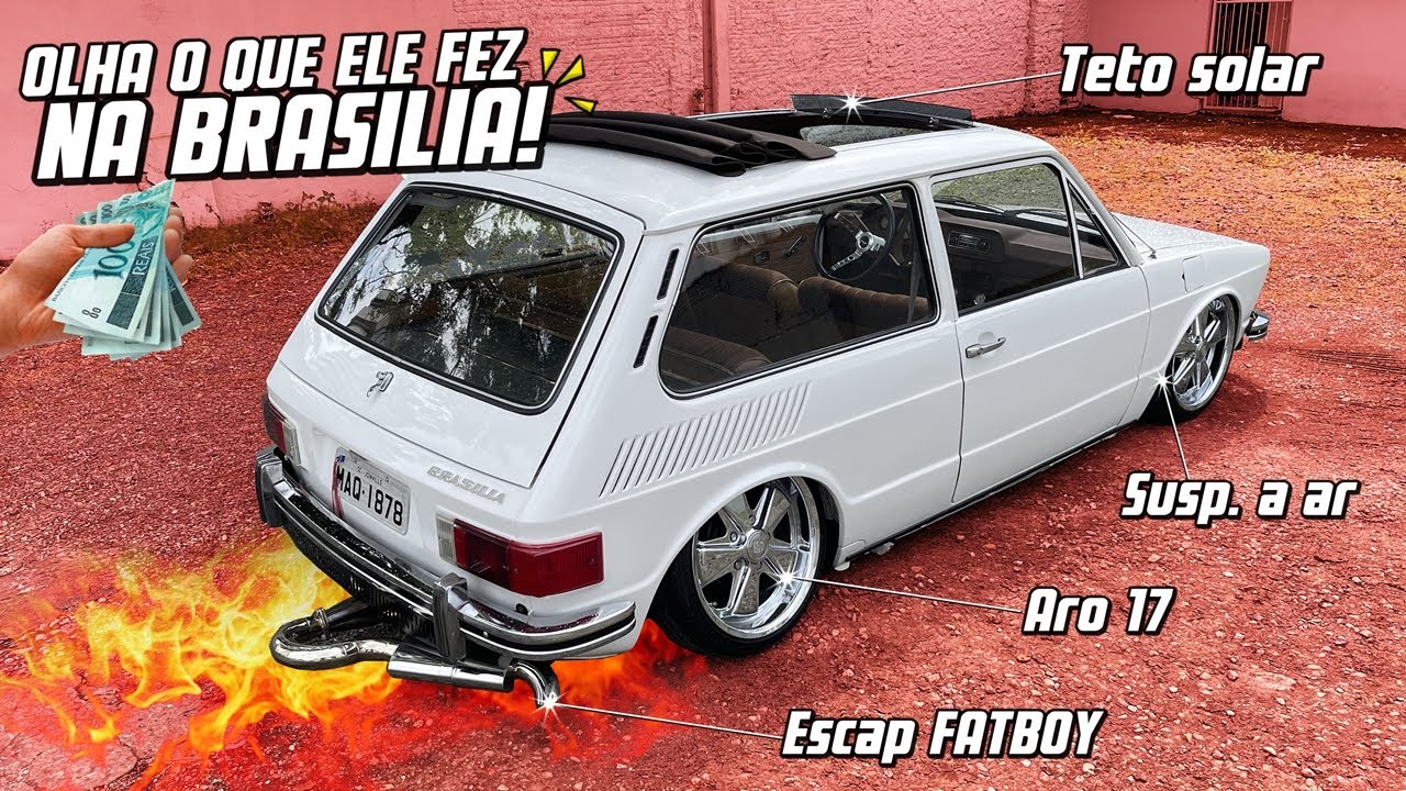 VW BRASÍLIA DOS SONHOS COM ESCAP GIGANTE 