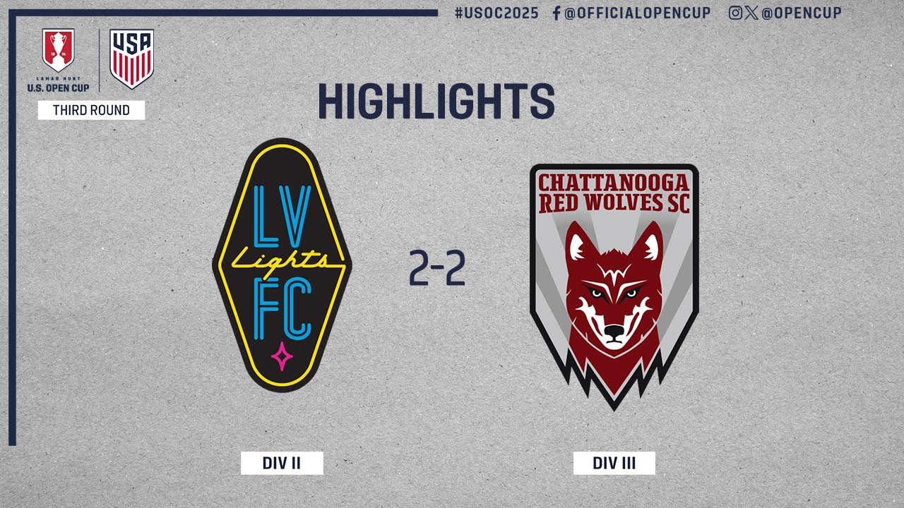 Las Vegas Lights FC vs. Chattanooga Red Wolves HIGHLIGHTS | U.S. Open Cup Round 3 | April 16, 2025