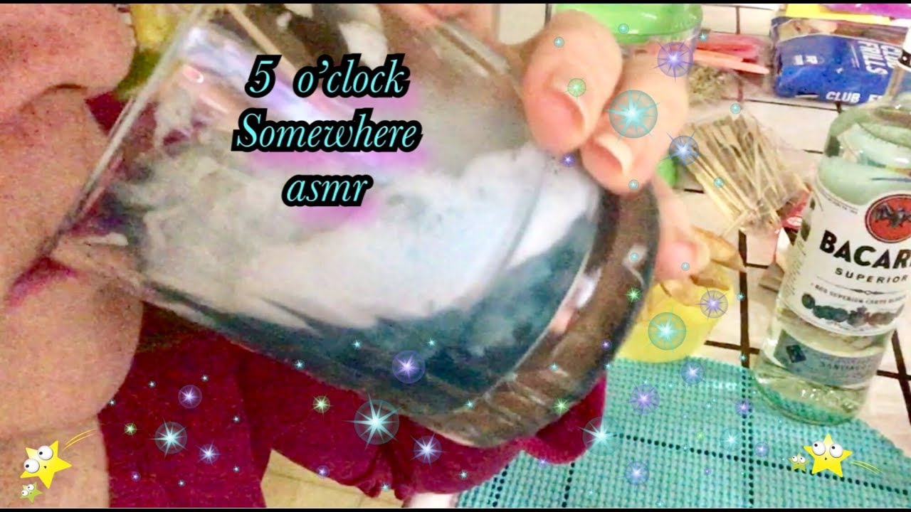 ASMR Relaxing Cocktail Recipe & Story Time, quiet whispering, pizza rolls on the side