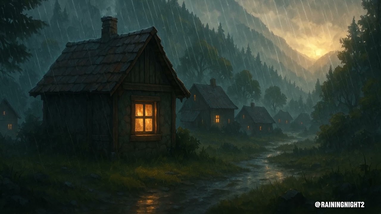 Dream With Rain Sounds For Sleeping ⛈️ | Help Study, Relax, PTSD, Insomnia #rainingnight #rainounds