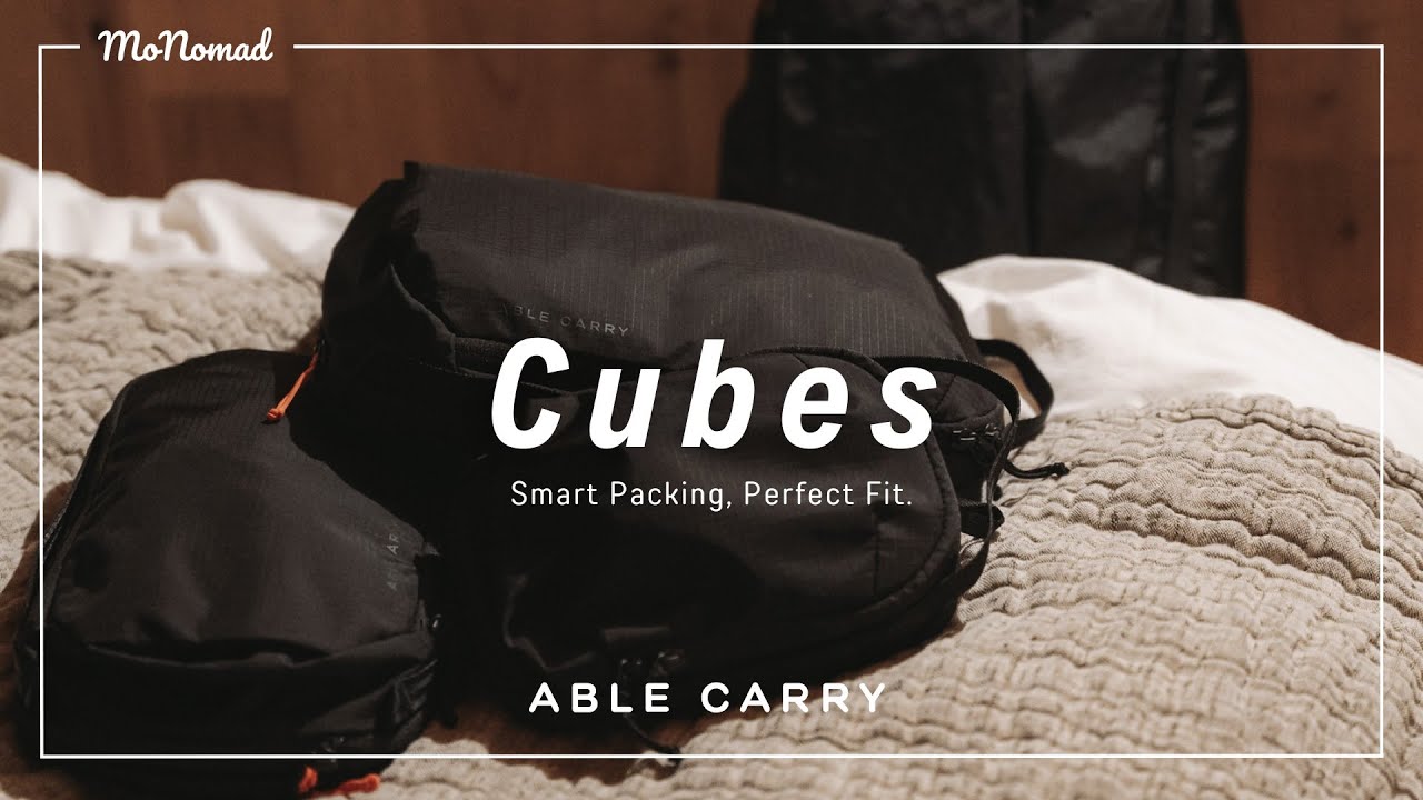 【旅や出張に】ABLE CARRY Cubes 圧縮機能付き収納ギアの使い方とパッキングを徹底レビュー！各バックパックとの収納イメージあり｜Review