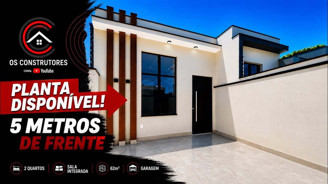 PROJETO 10 FINAL - VEJA COMO FICOU A CASA PRONTA. 5M DE FRENTE PÉ DIREITO ALTO, ACABAMENTO TOP