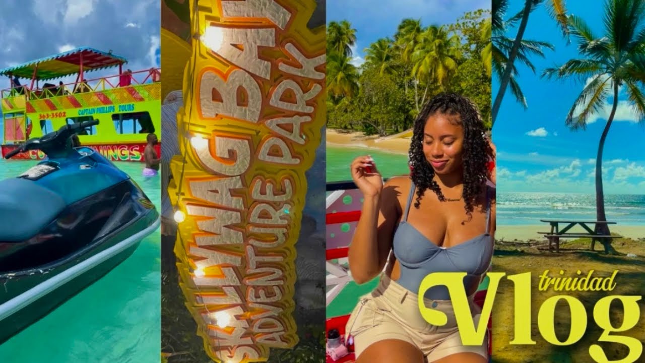 TRINIDAD TRAVEL VLOG🏝️| jet skis, beach days, shopping, boat party, luxury villa, VR world, & more