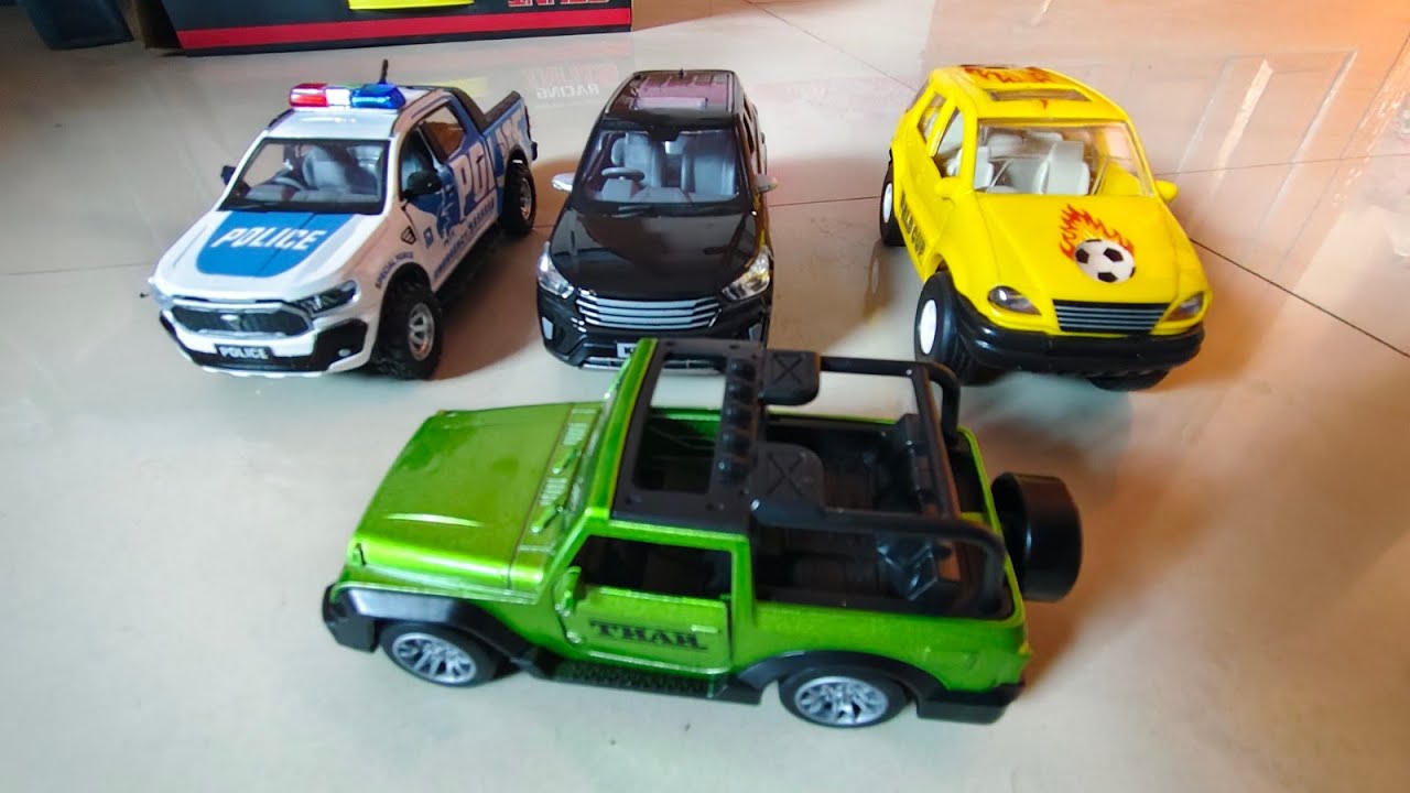 Strong RC Police ,Thar , fortuner, Toyota Car 🚗 || Unboxing All Cars Video ||Cartoons Video | Toys