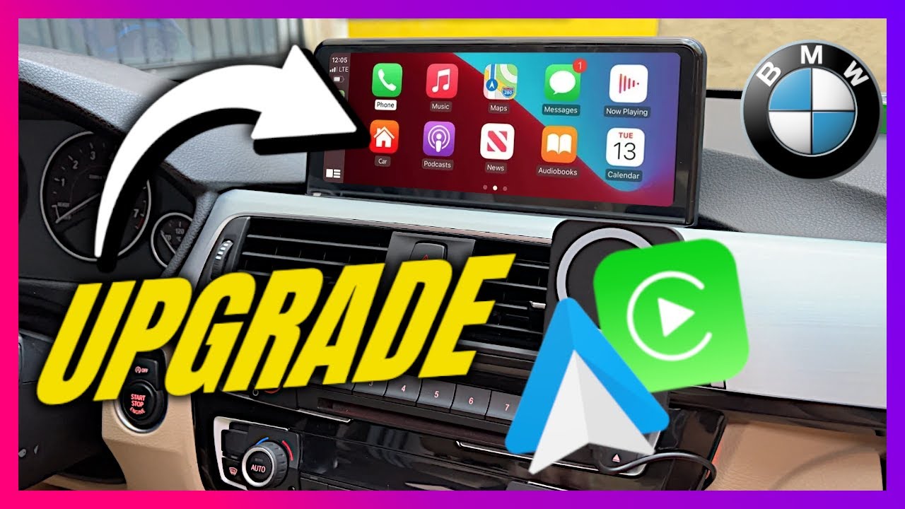 Como INSTALAR ou TROCAR Tela MULTIMÍDIA da BMW F30 - Upgrade com Apple CarPlay e Android Auto - DIY