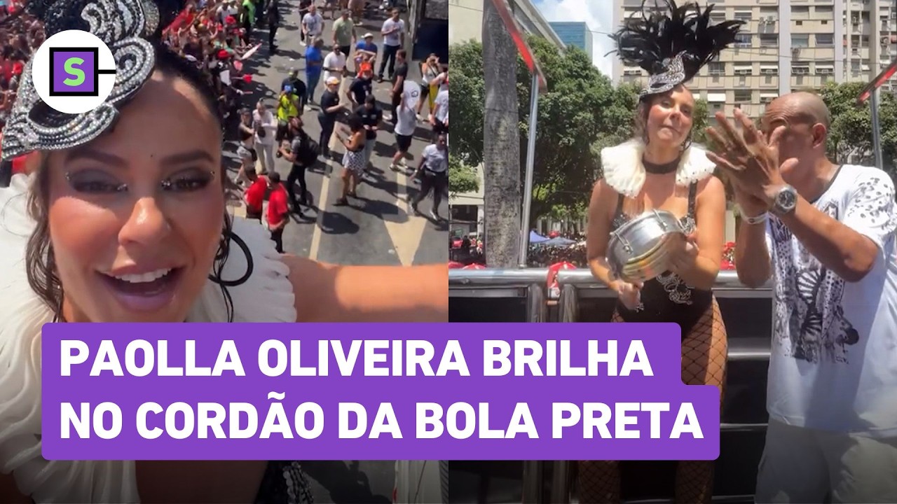 Paolla Oliveira celebra liberdade e arrasta multid&atilde;o no desfile do Cord&atilde;o da Bola Preta no RJ