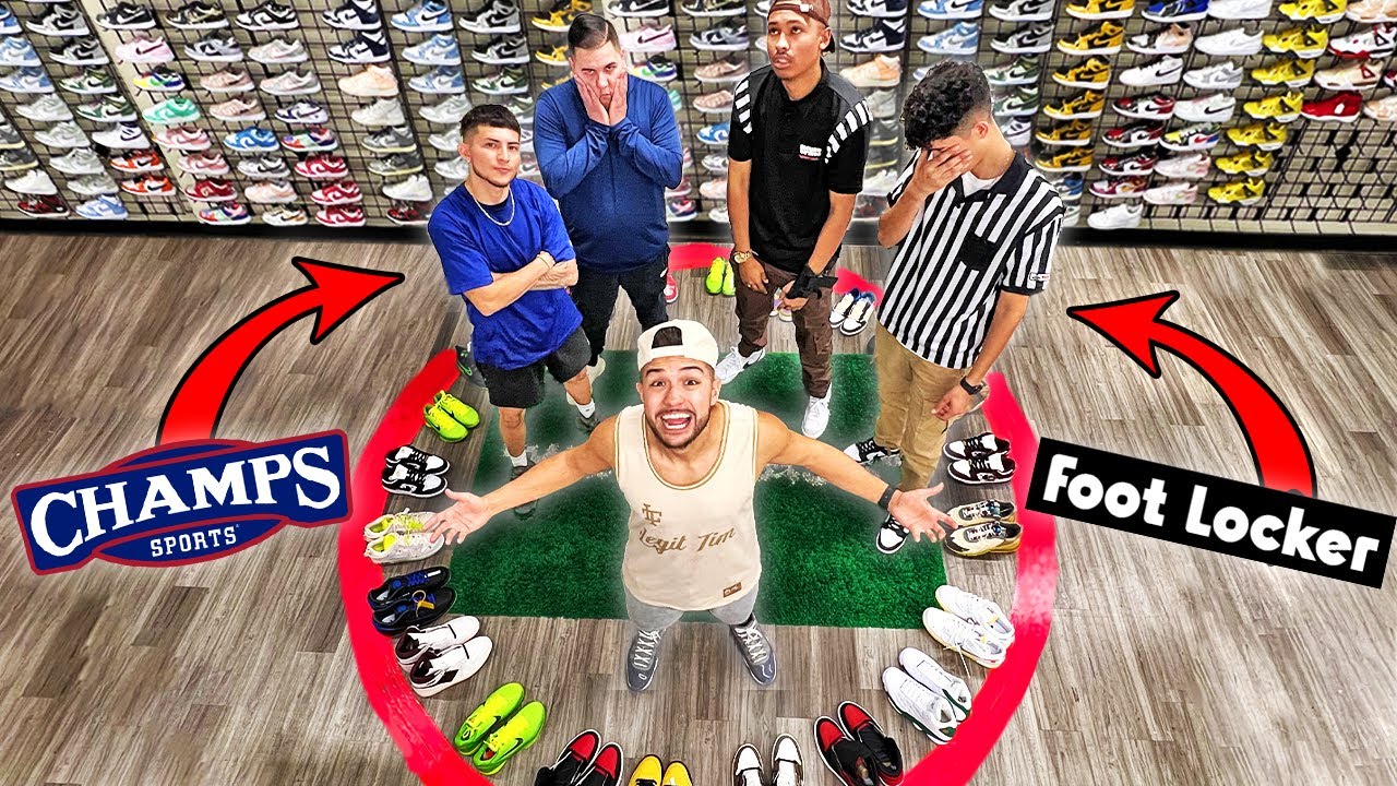 Last Employee To Leave Sneaker Store Wins Shopping Spree! (Footlocker VS Champs)