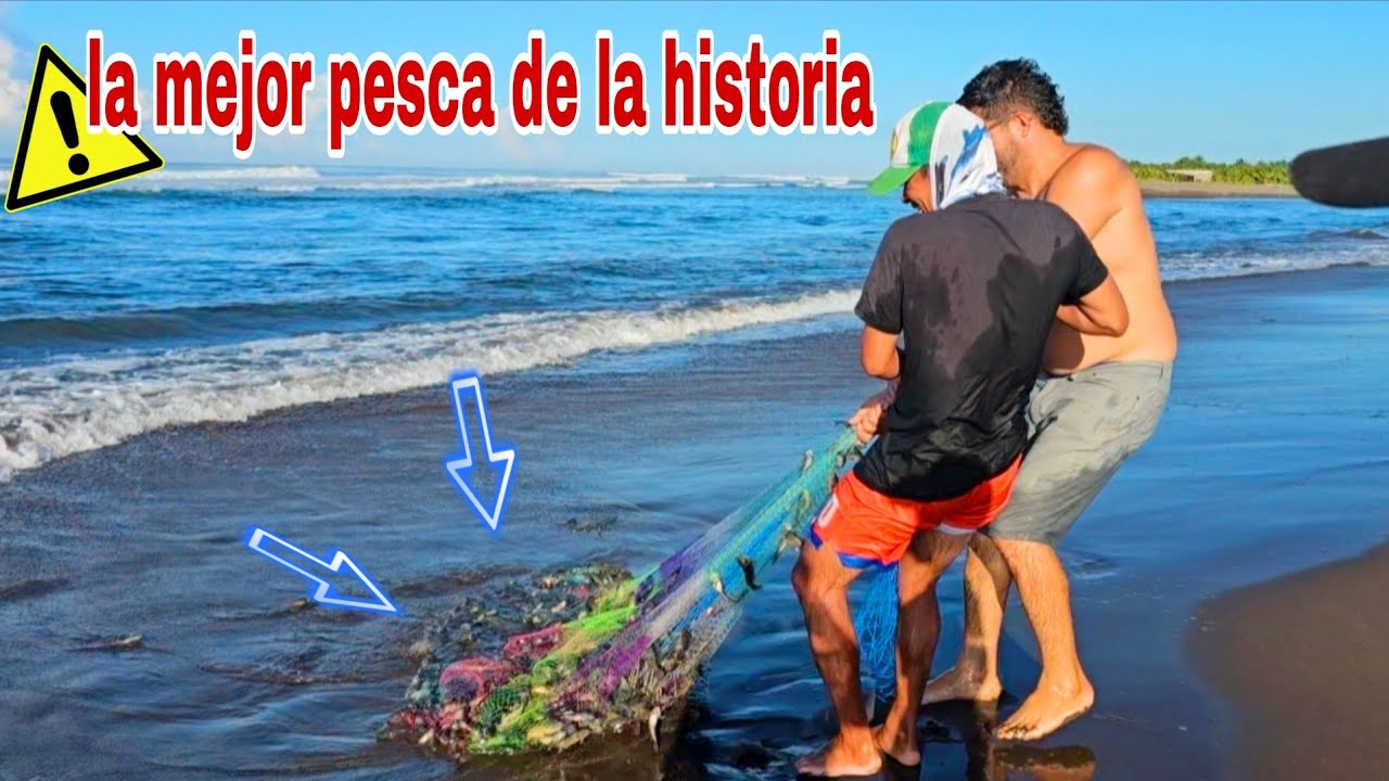 Jamás había pescado tantos de un solo tiro,  no podía levantar la atarraya #pesca #elsalvador 