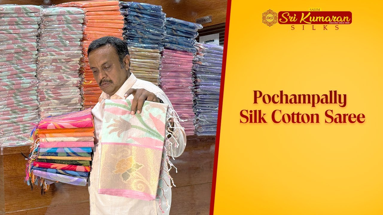 Pochampally Silk Cotton Saree | Restocked | Sri Kumaran Silks Salem