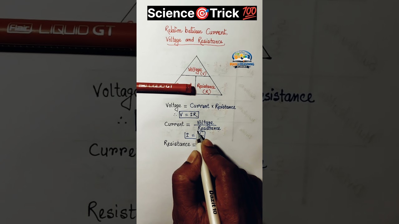 Ohm's Law Just in 1 Minute || Math and Reasoning Academy 🎯 