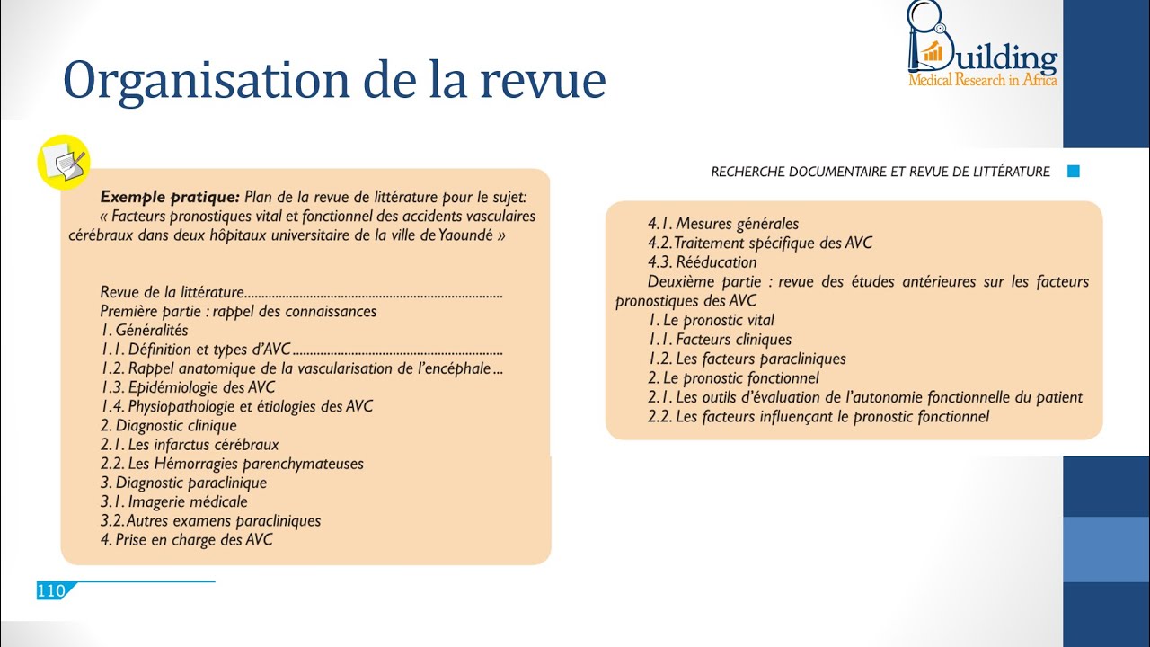 #7. Revue de littérature: Structure et contenu