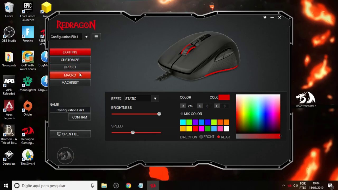 Configuração de Macro - Redragon Stormrage M718 (Suporte Redragon)