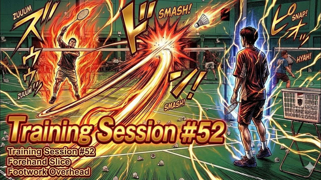 Training Session #52 - Forehand Slice / Footwork & Overhead Shot