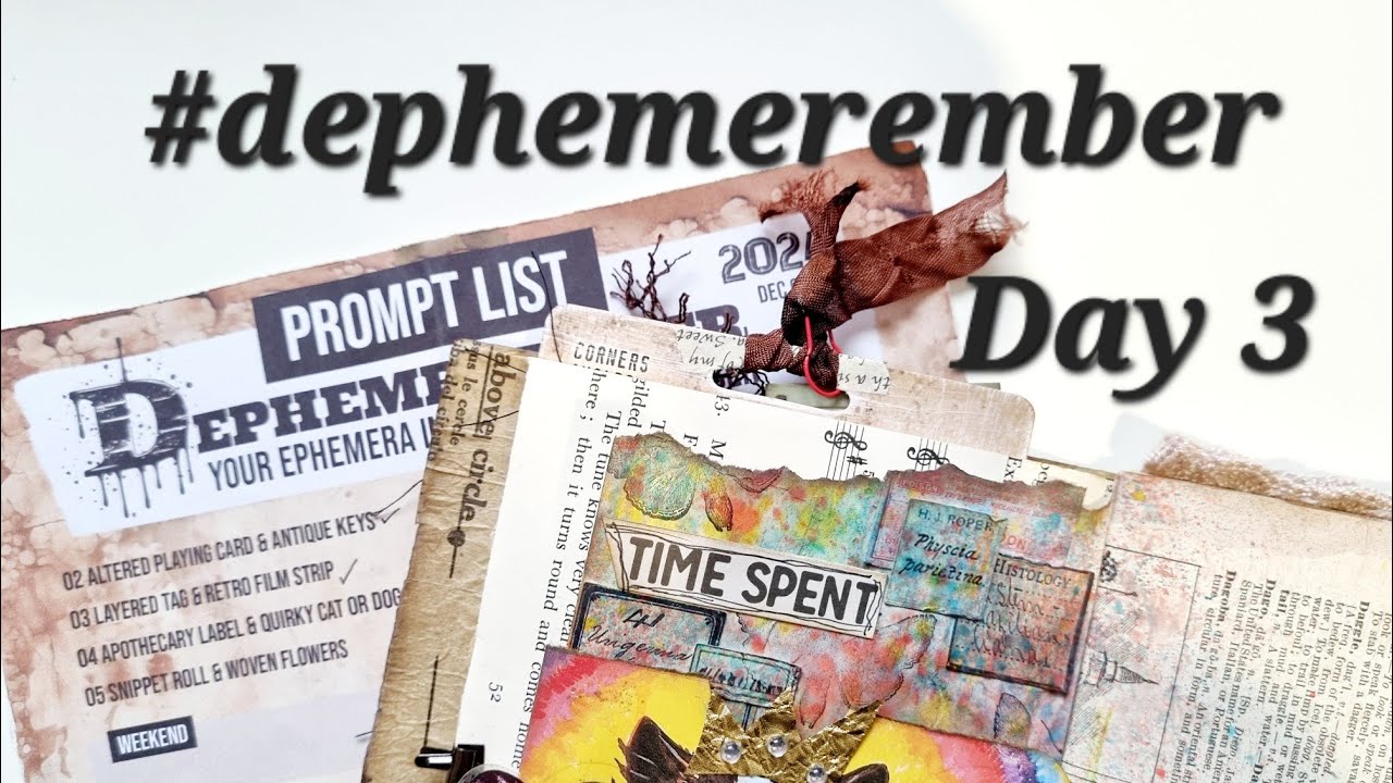 Day 3 #dephemerember, Apothecary label and Quirky cat or dog, December 4th.